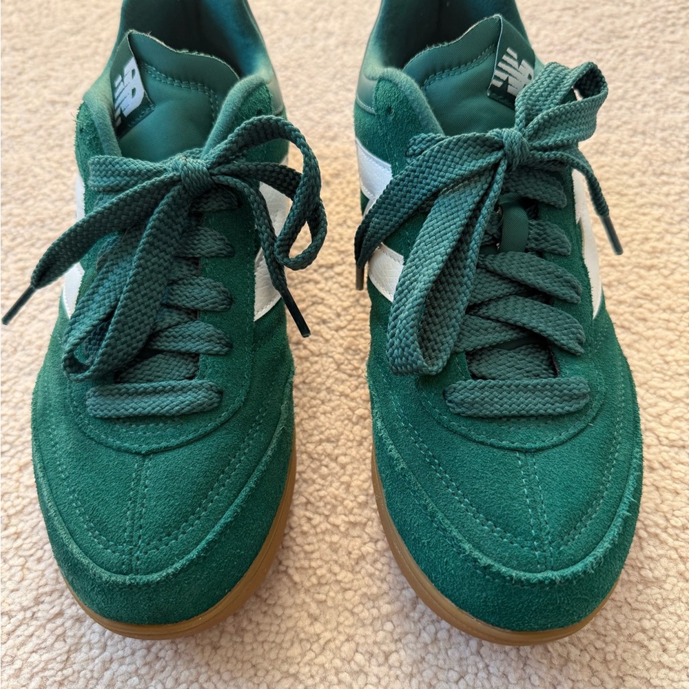 New Balance Green and White Sneakers